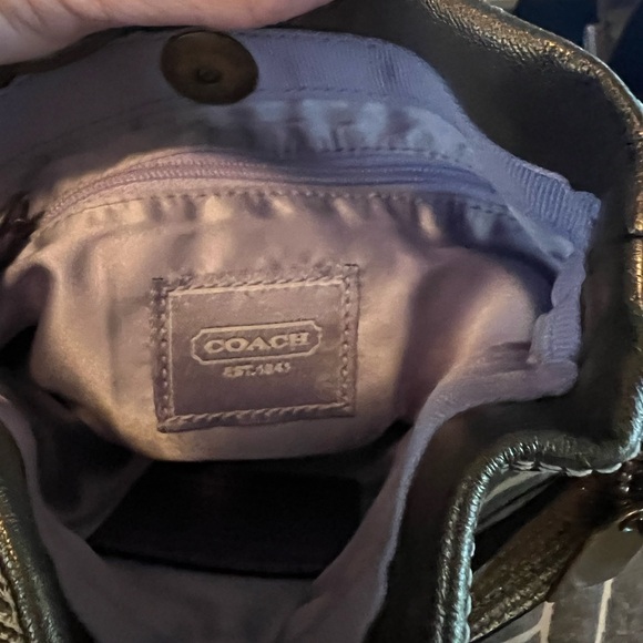 COACH METALLIC PATCHWORK PURSE Great Condition - Picture 7 of 16